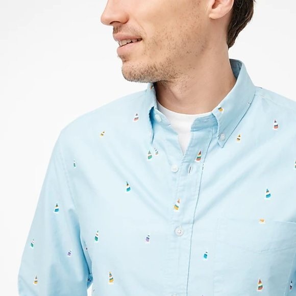 Men's Slim Flex Oxford Button Down Shirt New J. Crew Size XL - Picture 2 of 2